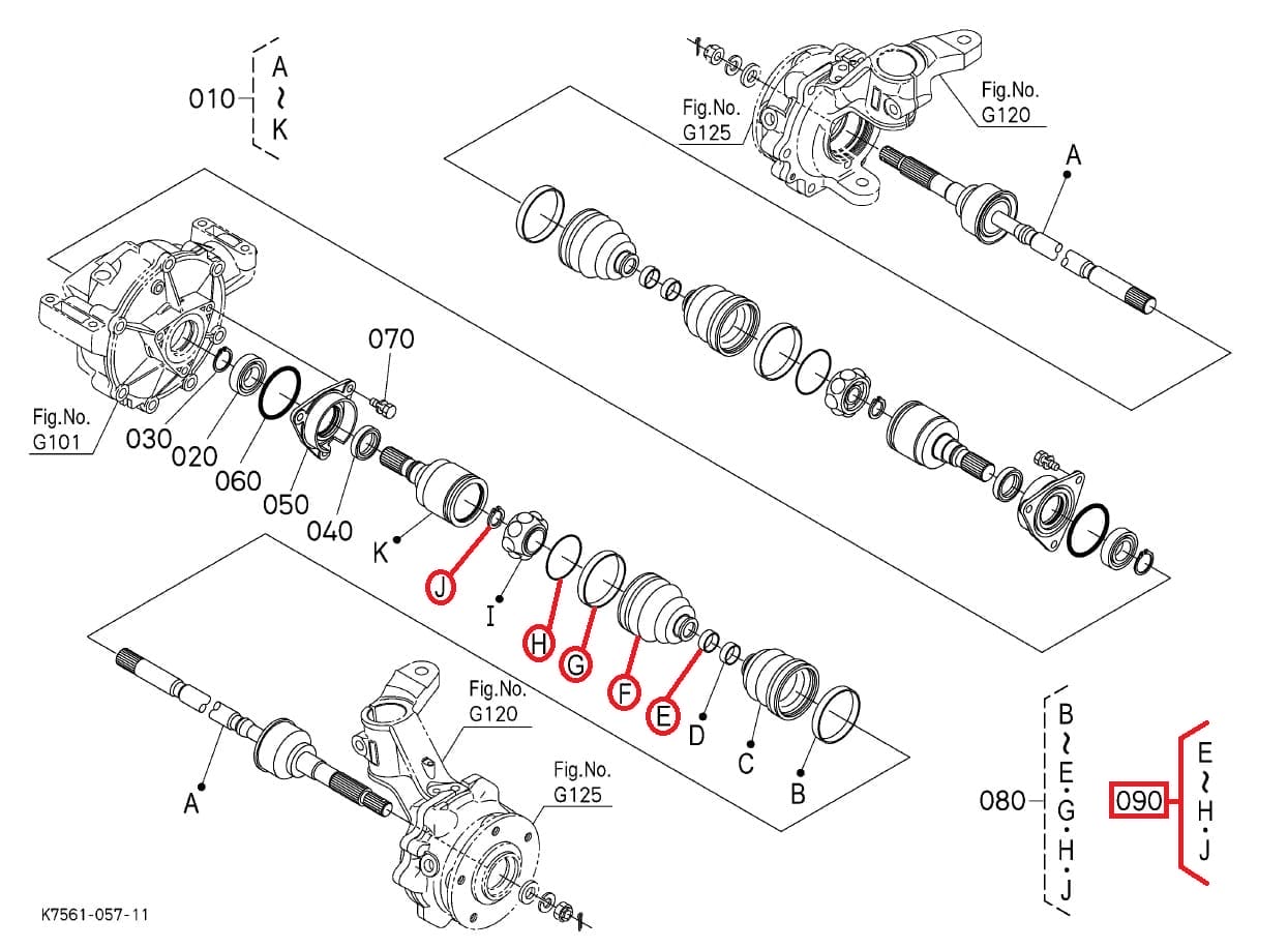 K756191522 Inner Front Boot Kit - Image 2