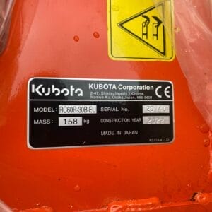 Unused Kubota RC60R-30B Mower Deck