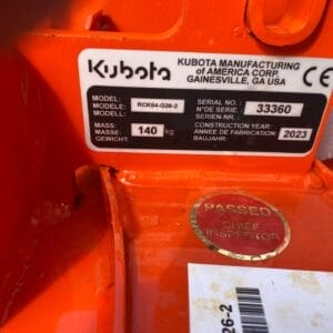 Unused Kubota RCK54-G26-2 Mower Deck
